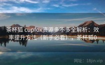 茶杯狐 cupfox资源多不多全解析：效率提升方法（新手必看），茶杯狐0