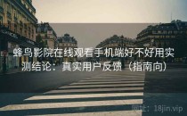 蜂鸟影院在线观看手机端好不好用实测结论：真实用户反馈（指南向）