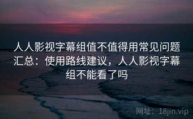 人人影视字幕组值不值得用常见问题汇总：使用路线建议，人人影视字幕组不能看了吗  第2张